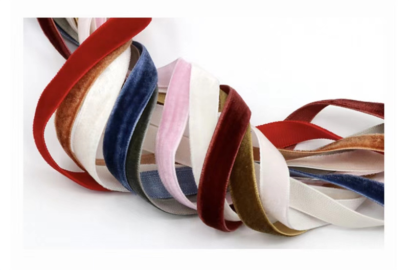 1cm多彩天鹅绒丝带