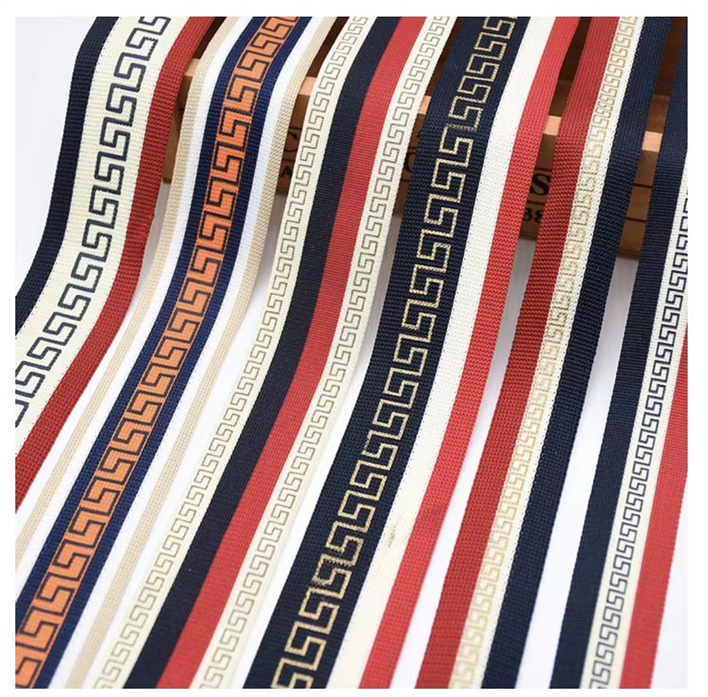 3.5cm单面条纹印花针织带