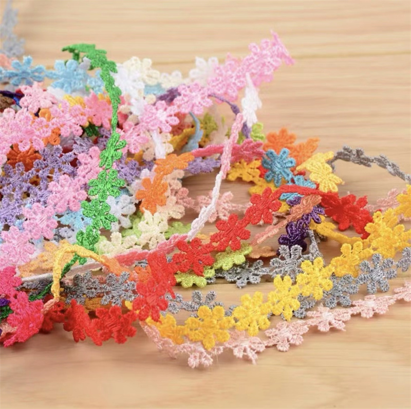 1.4cm彩色水溶小花朵花边