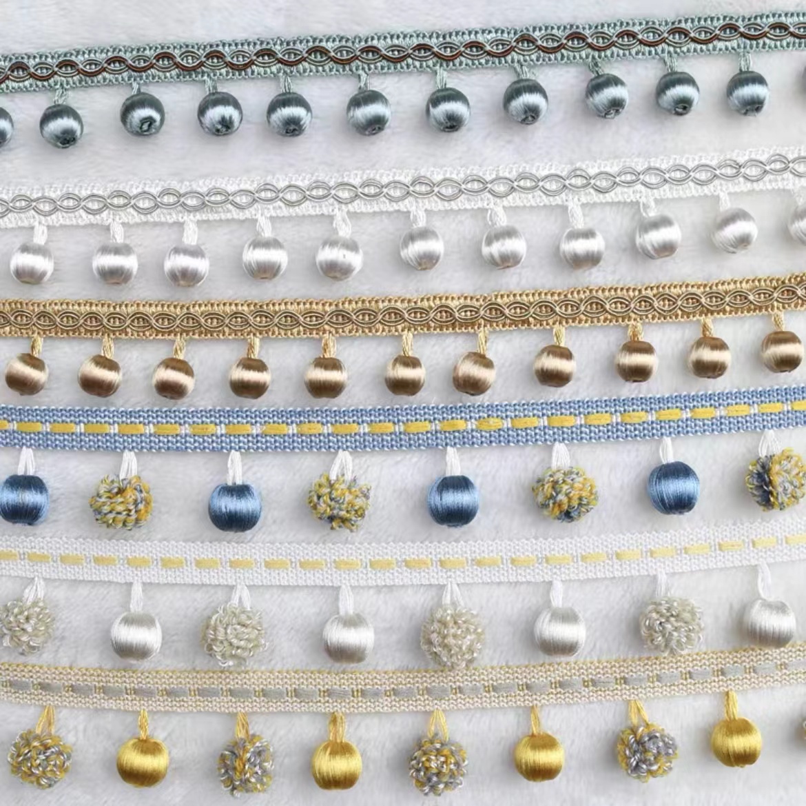 3.5cm欧式人造包丝窗帘花边